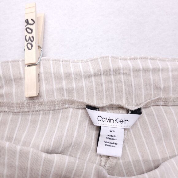 Calvin Klein Button Casual Light Wash Pants Womens Size Large L Beige - Picture 4 of 8